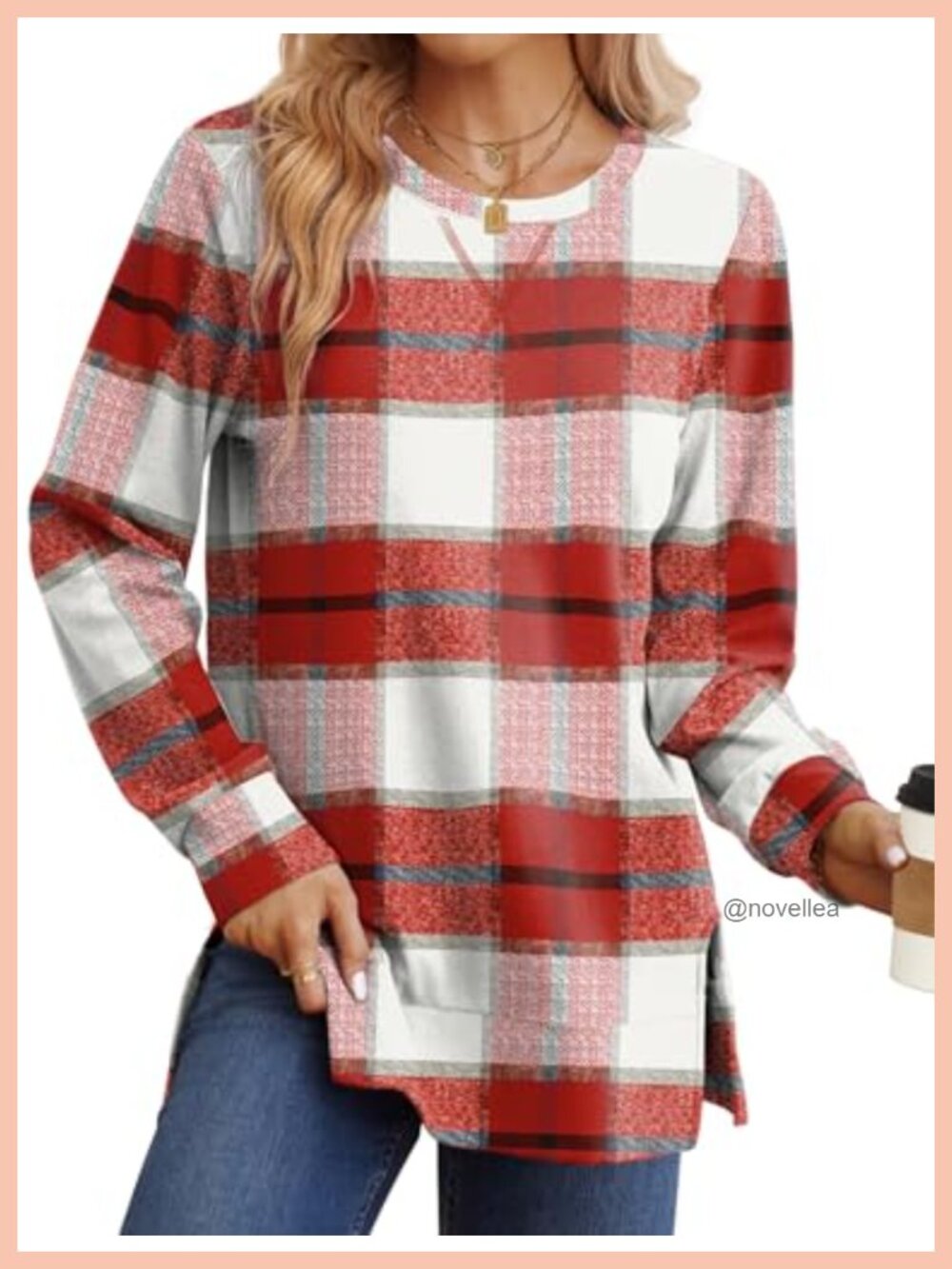 Relaxed Fit Side Split Hem Sweatshirt Long Sleeve Pullover Top